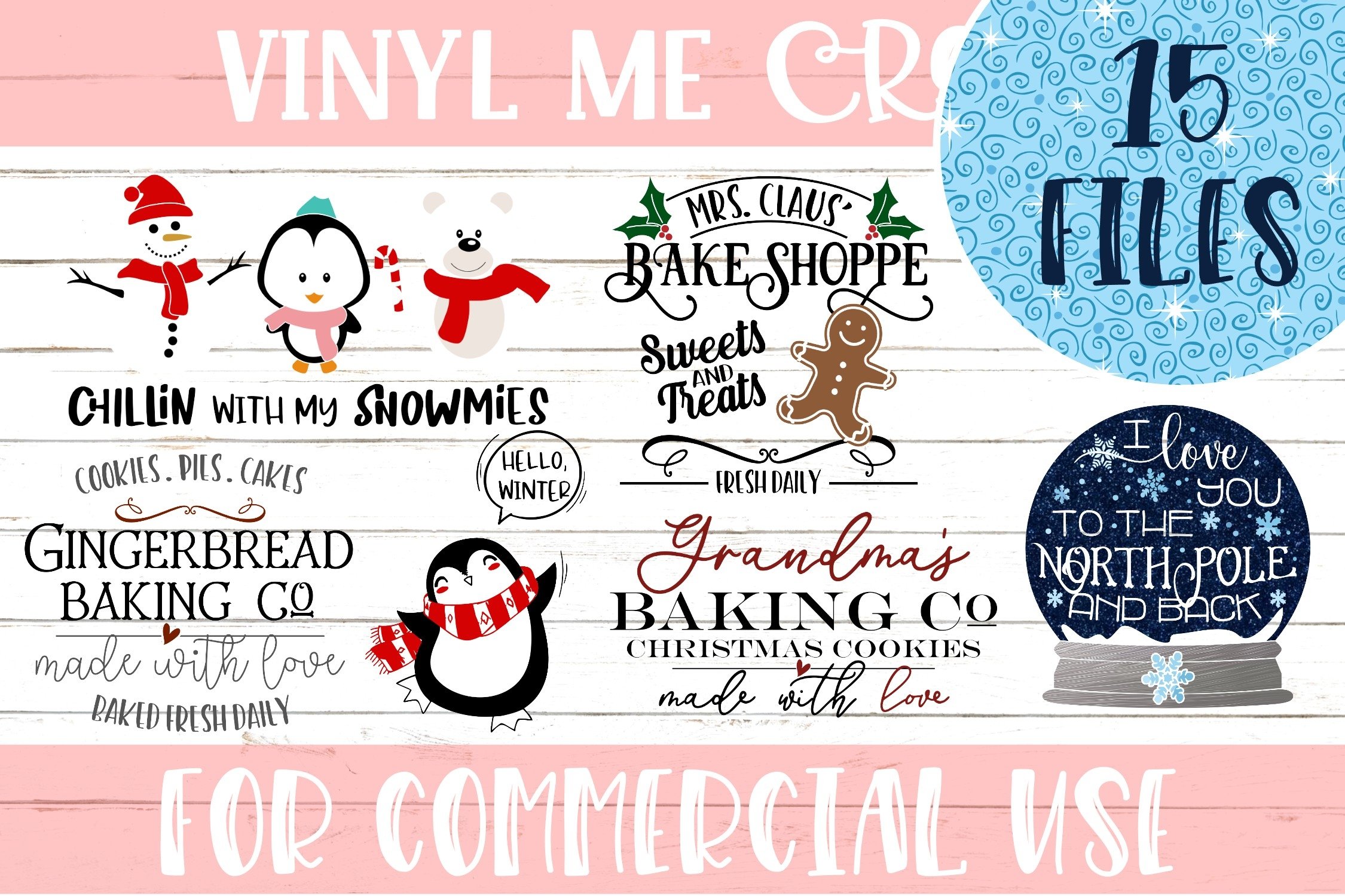Fun Cute Winter Bundles SVG DXF PNG