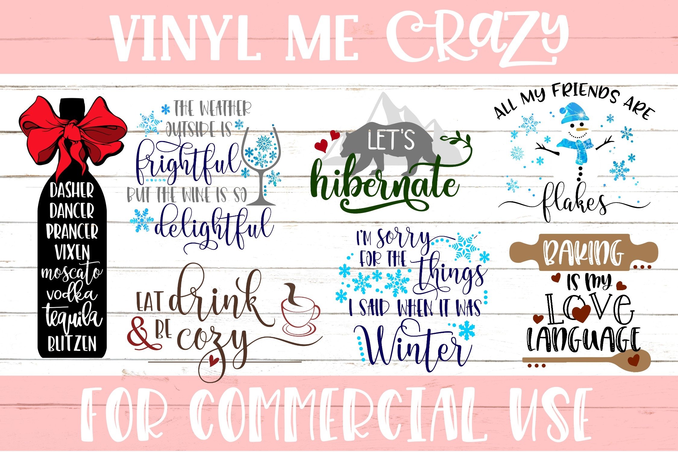 Fun   Cute Winter Bundles SVG DXF PNG 2