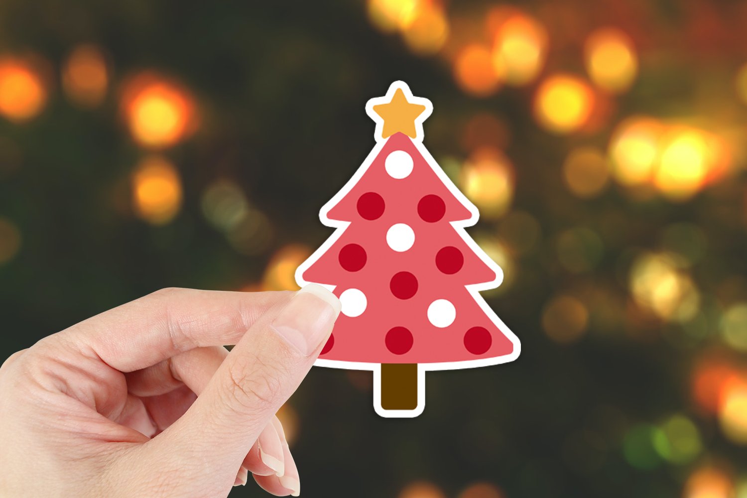 Colored Christmas Trees Stickers Bundle | 12 Designs 3