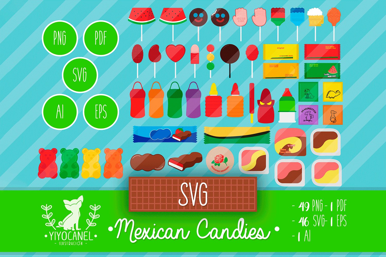 Mexican candy bundle svg | Mexican food