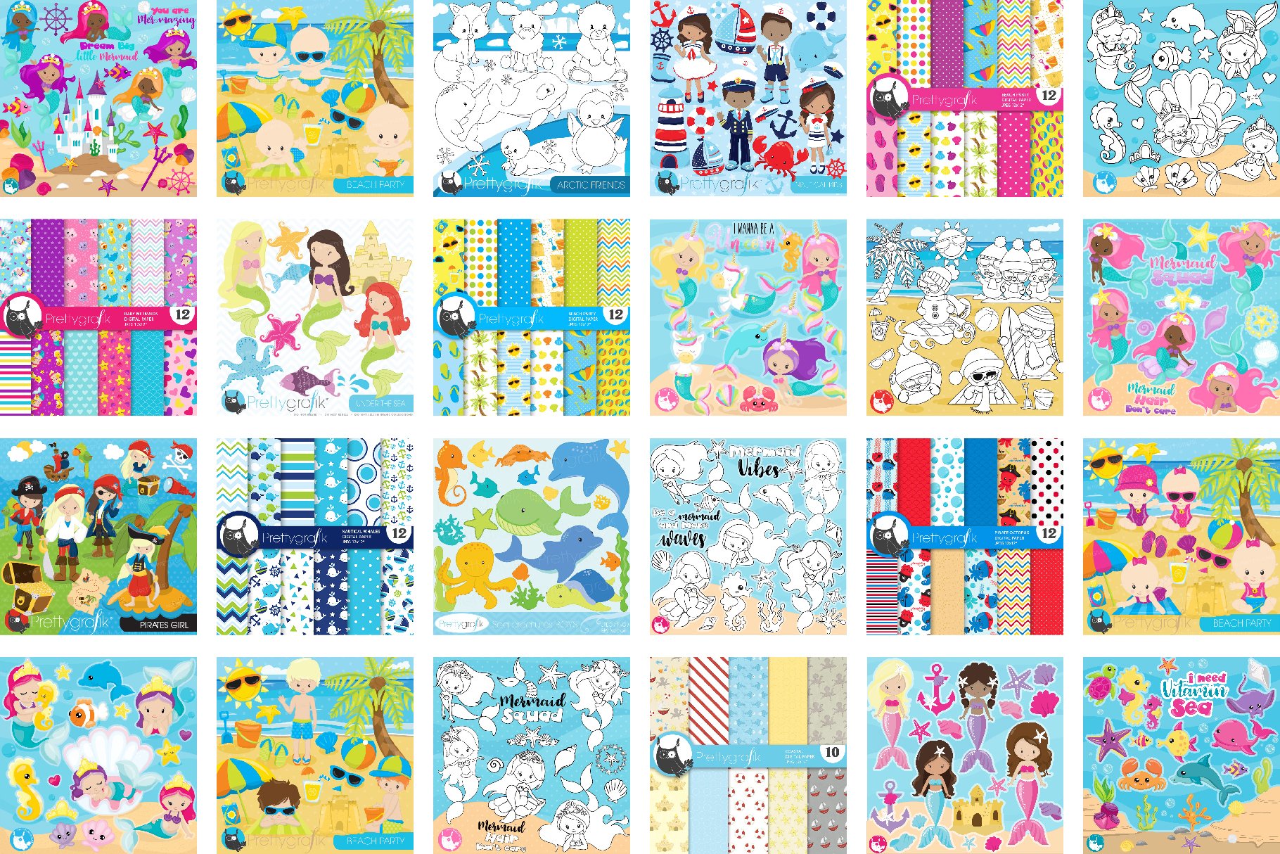 summer illustrations bundle - vacation Sublimation designs 2
