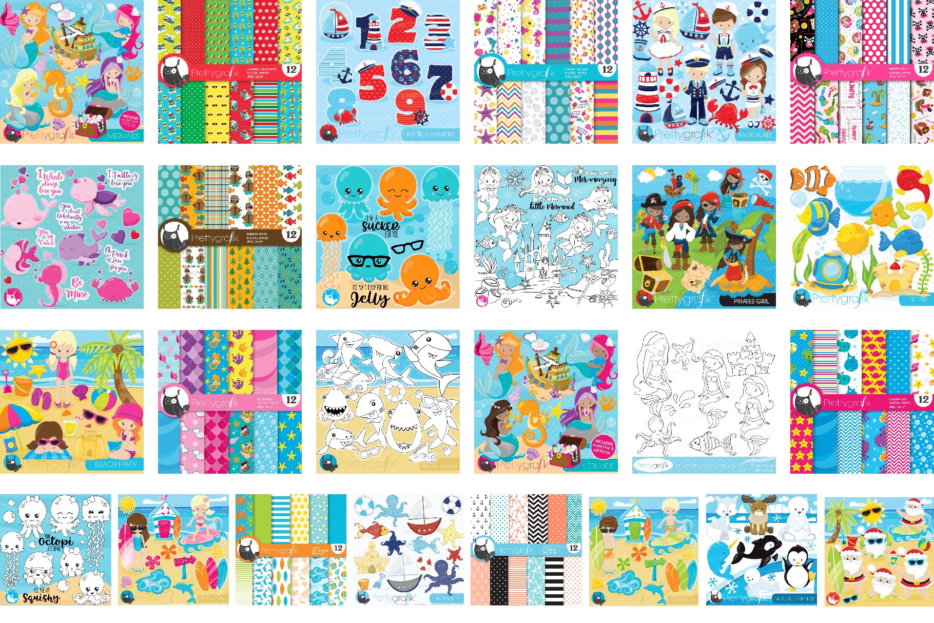 summer illustrations bundle - vacation Sublimation designs 3