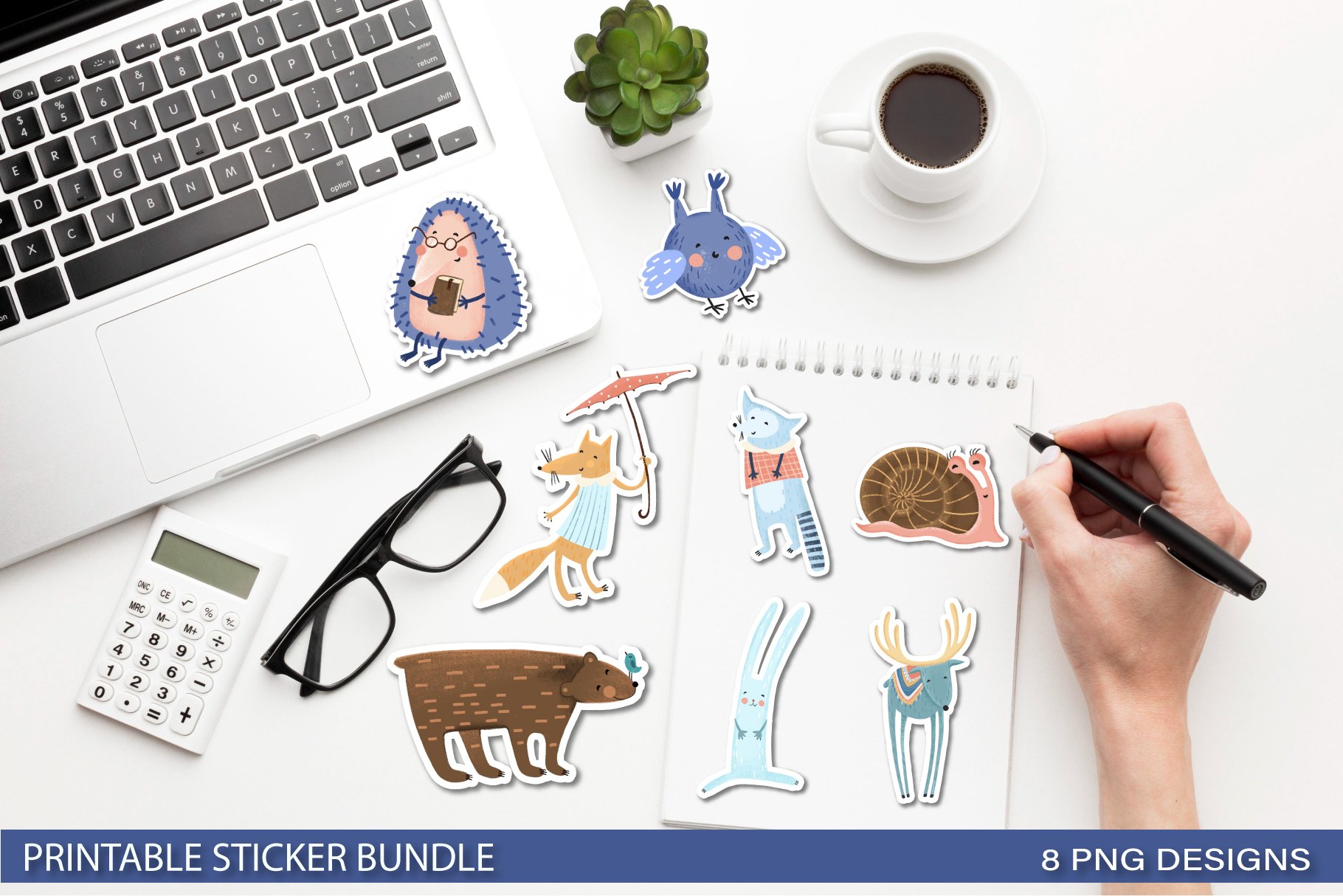Cute animals bundle PNG | Printable Stickers for Cricut 2