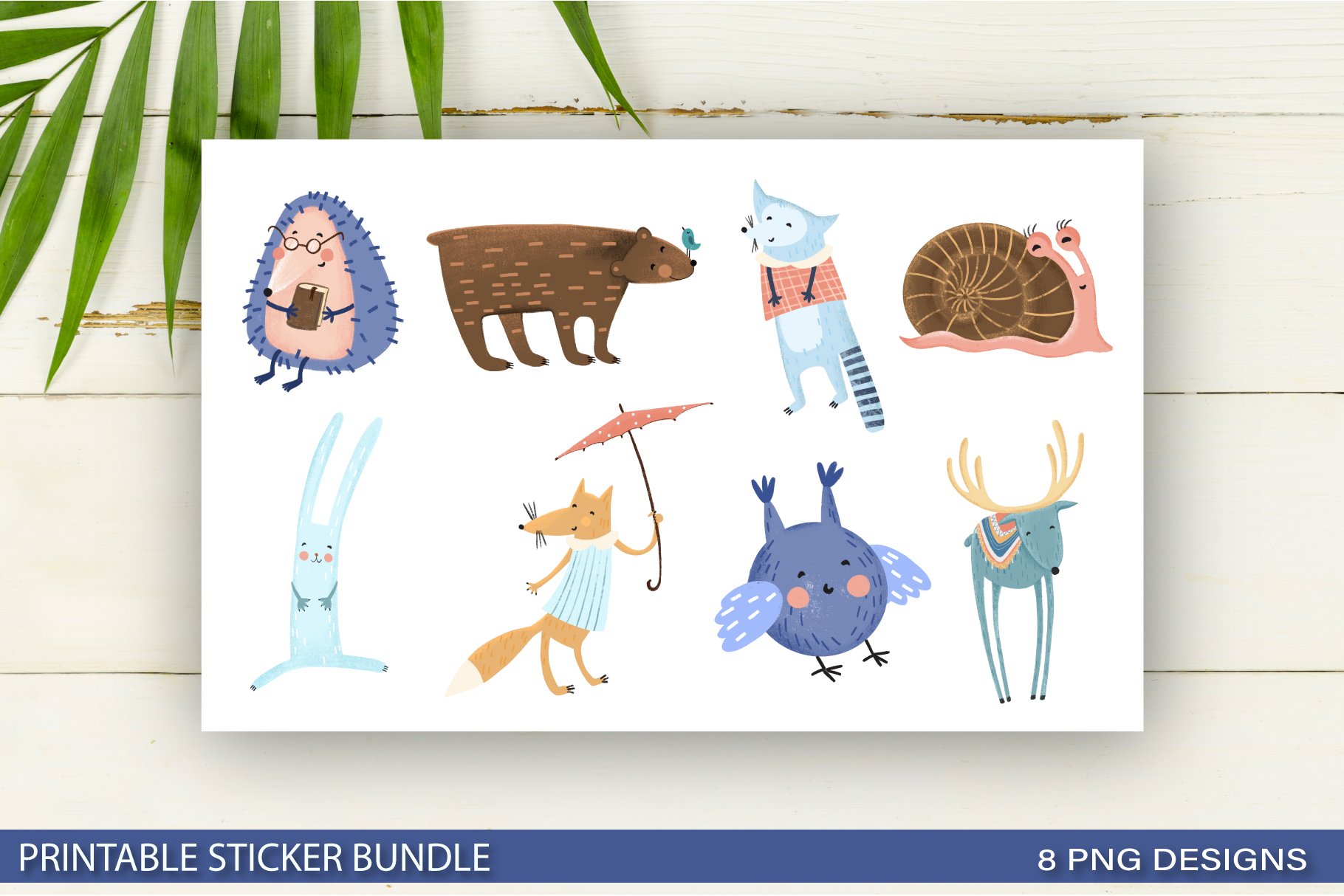 Cute animals bundle PNG | Printable Stickers for Cricut 3