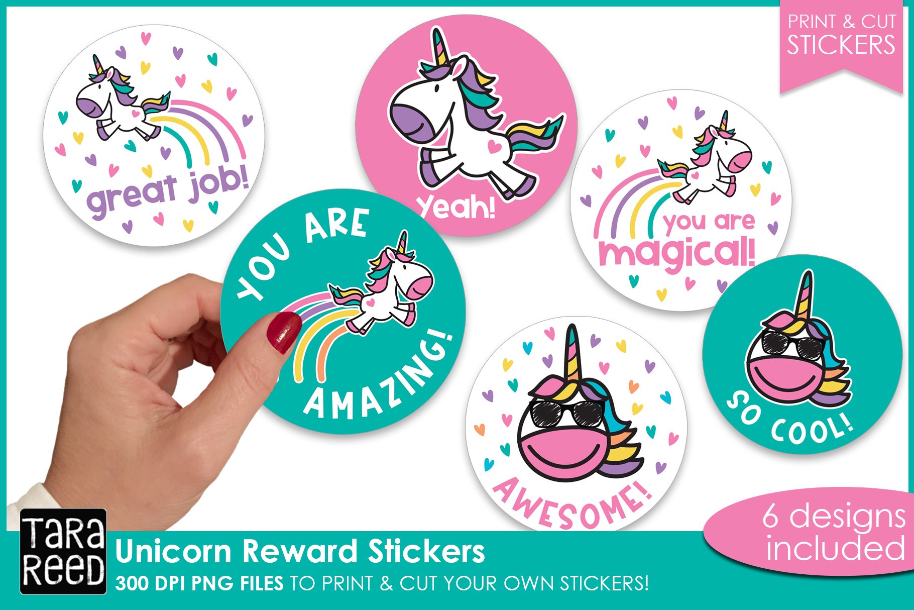 Unicorn Reward Stickers | Printable Teacher Stickers