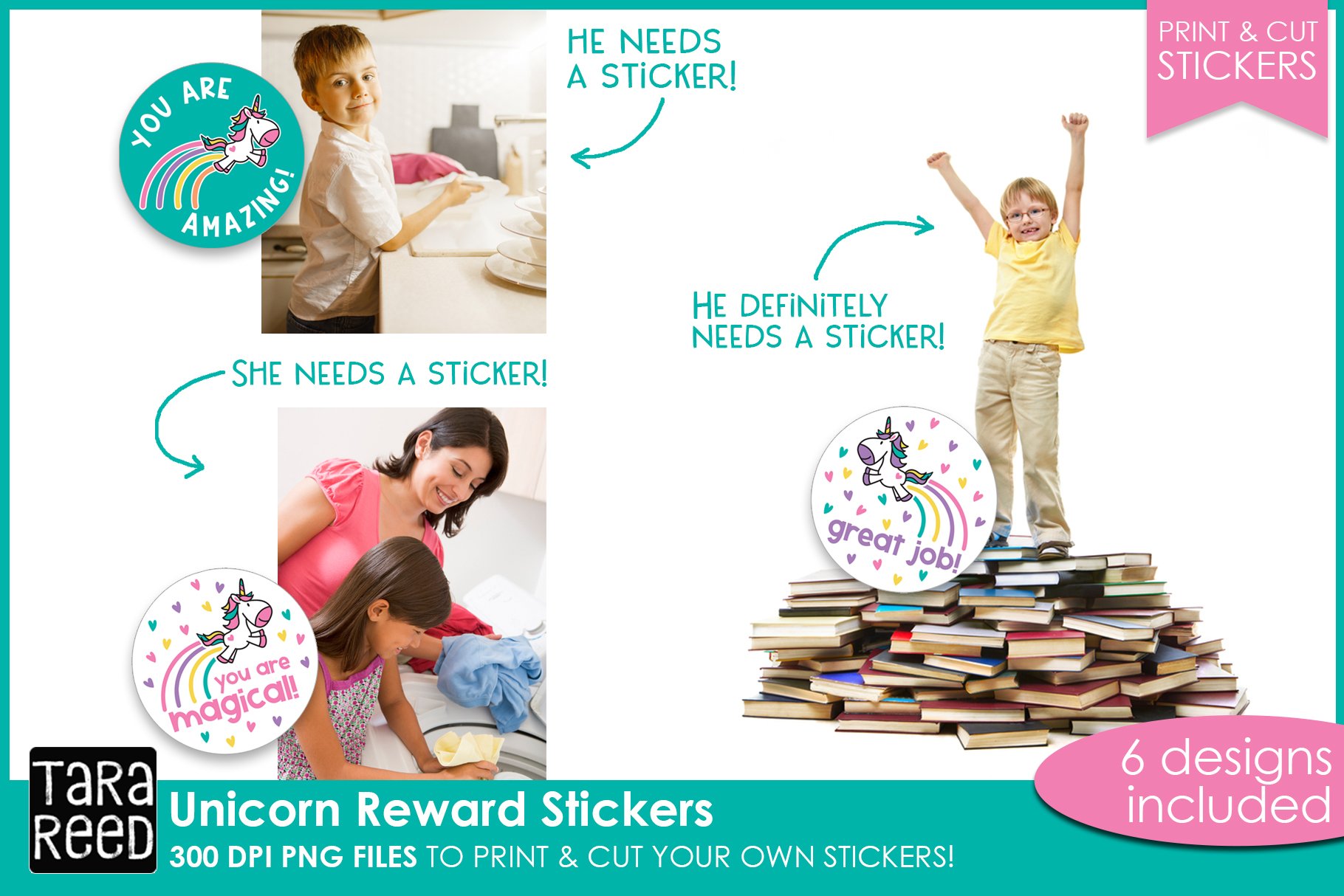 Unicorn Reward Stickers | Printable Teacher Stickers 2