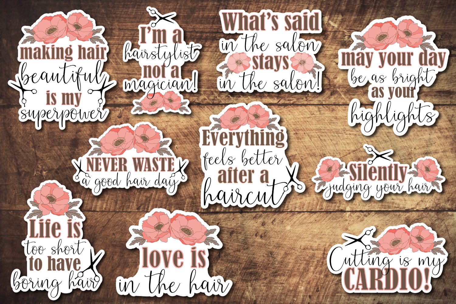 Hairstylist Stickers | Hairdresser Stickers | Hair Salon 2