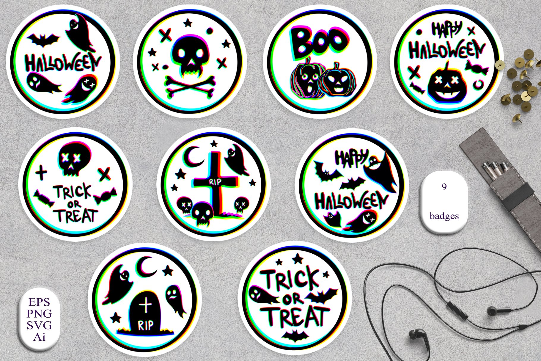 Chromatic Halloween Pt II stickers and sublimations 2