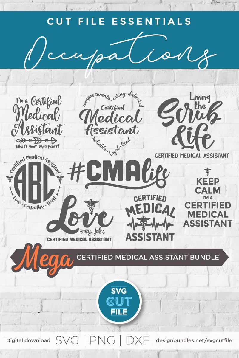 Certified Medical Assistant svg bundle, CMA svg bundle dxf 2