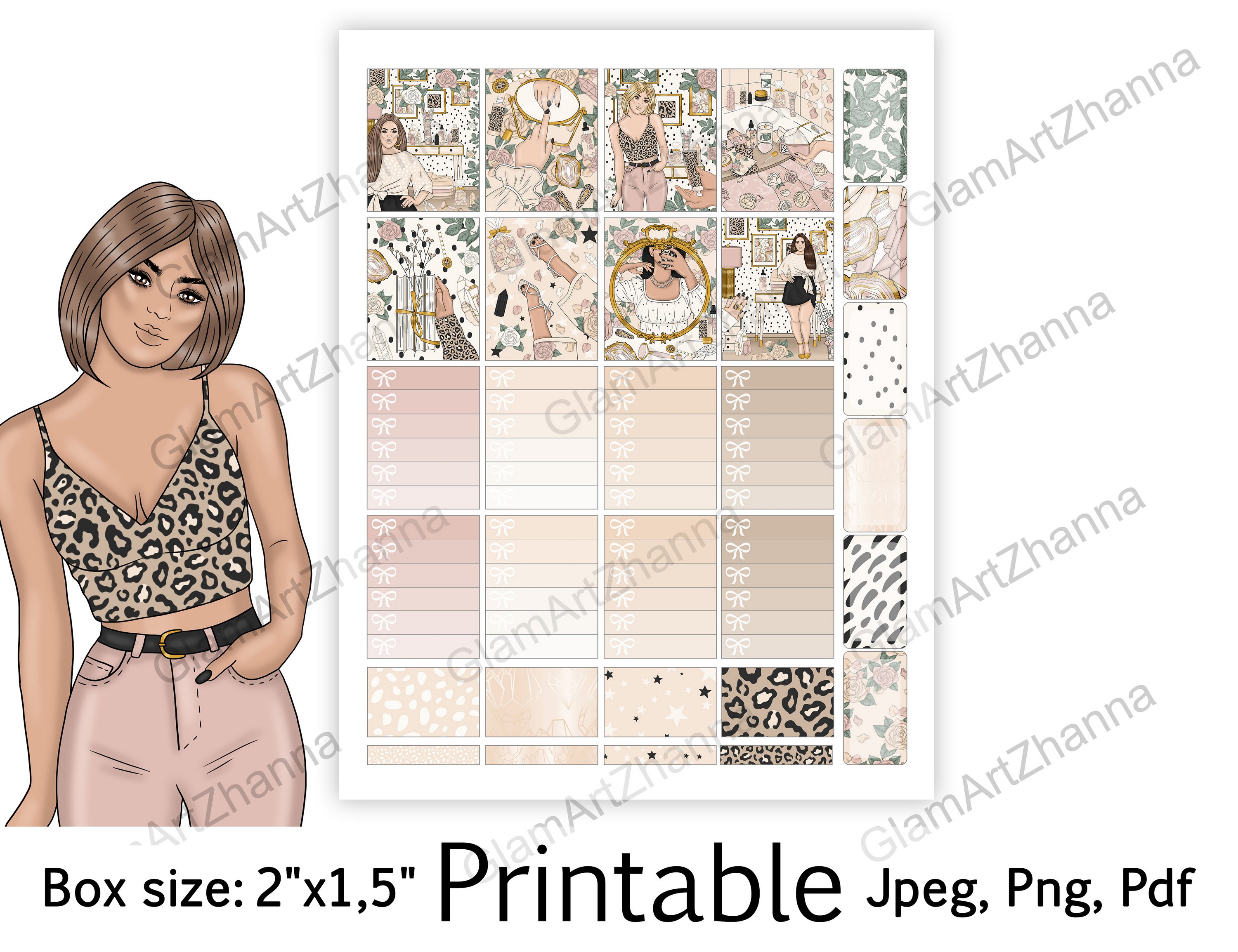 Self Love Relaxing Me Time Printable Box Size 2"x1,5" 2