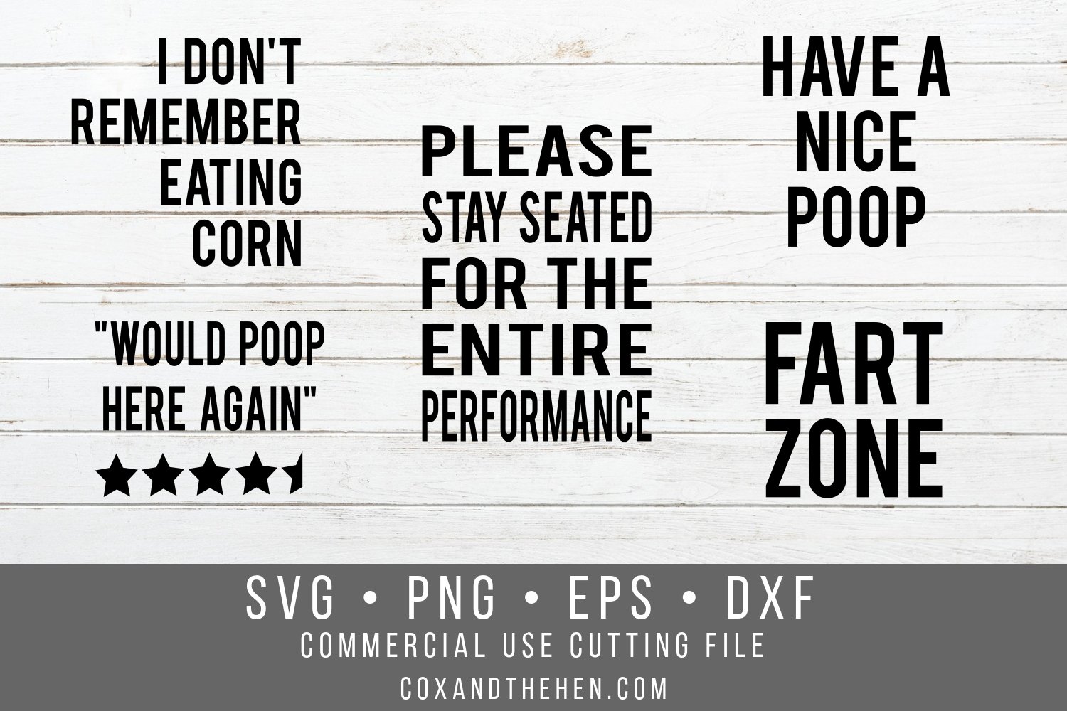 Funny Bathroom Sign SVG Bundle