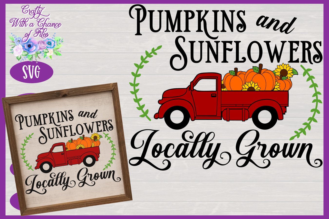 Fall Sign SVG Bundle with Pumpkins   Sunflowers for Signs 3