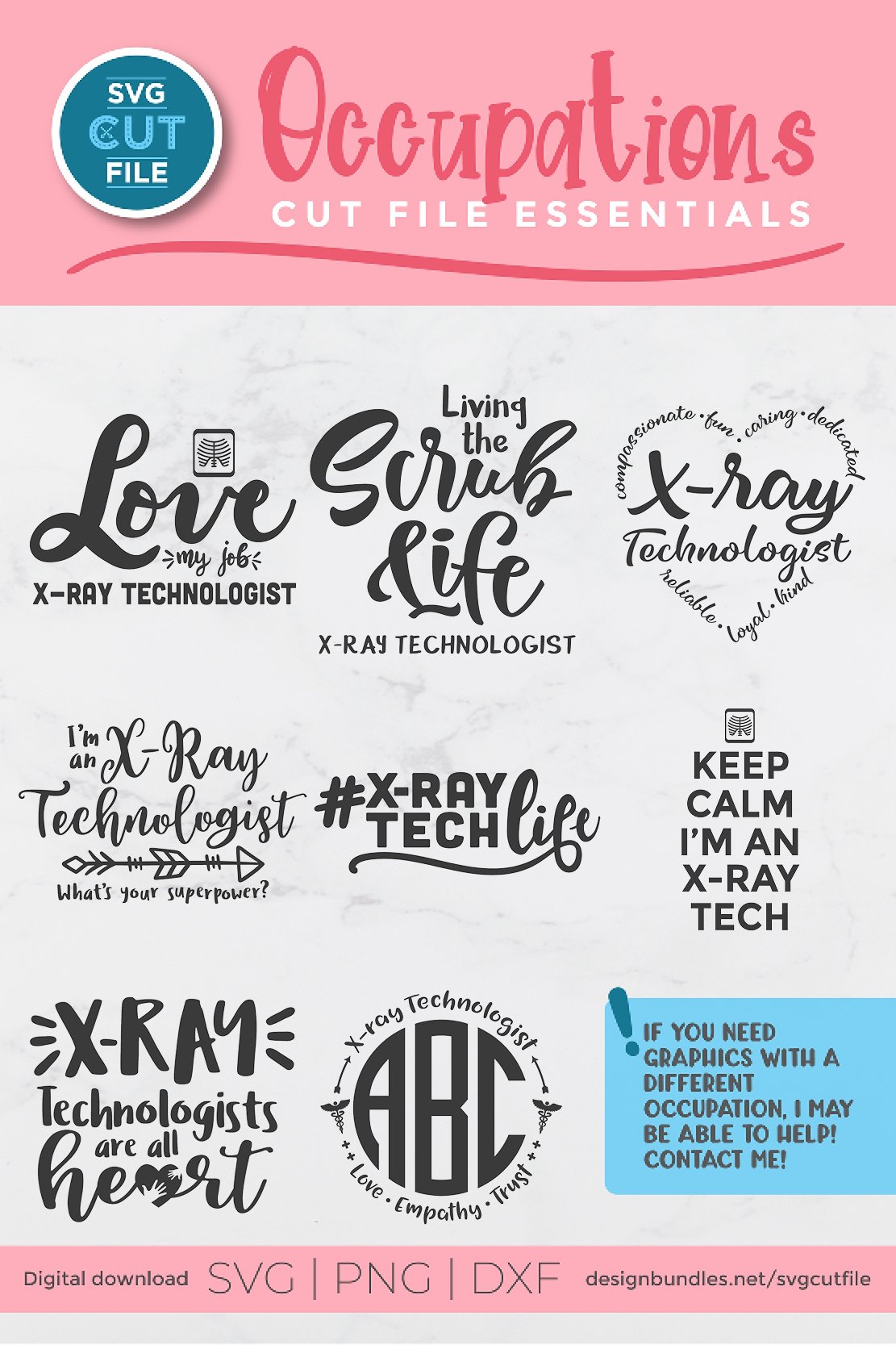 Xray tech svg bundle, an x-ray technician svg pack 2