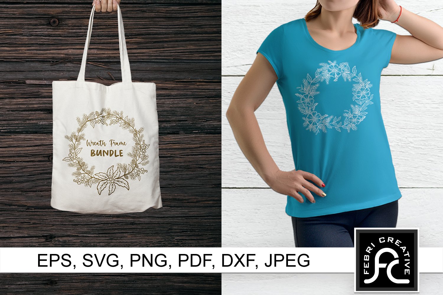 Floral Monogram Frame Bundle SVG 3