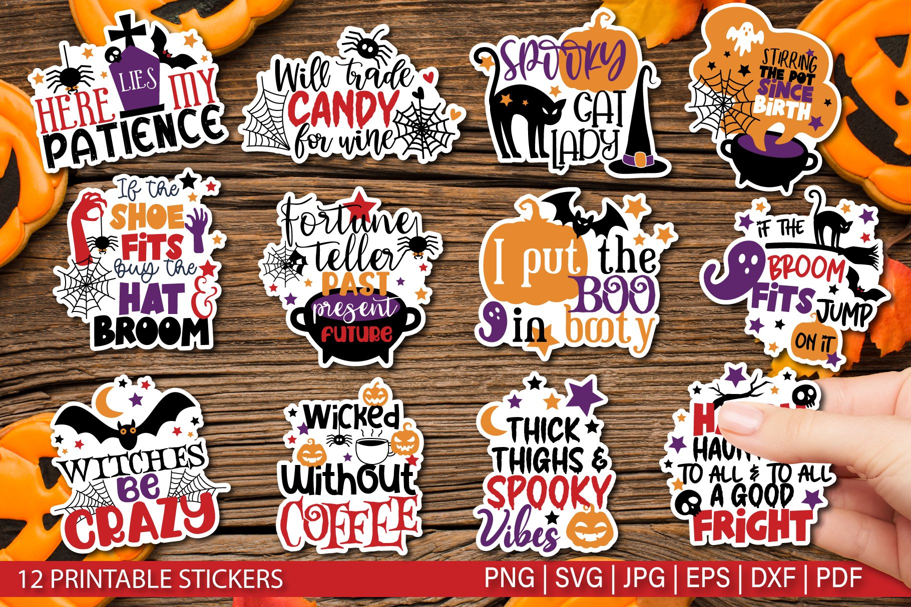 Halloween stickers SVG | Printable Stickers for Cricut