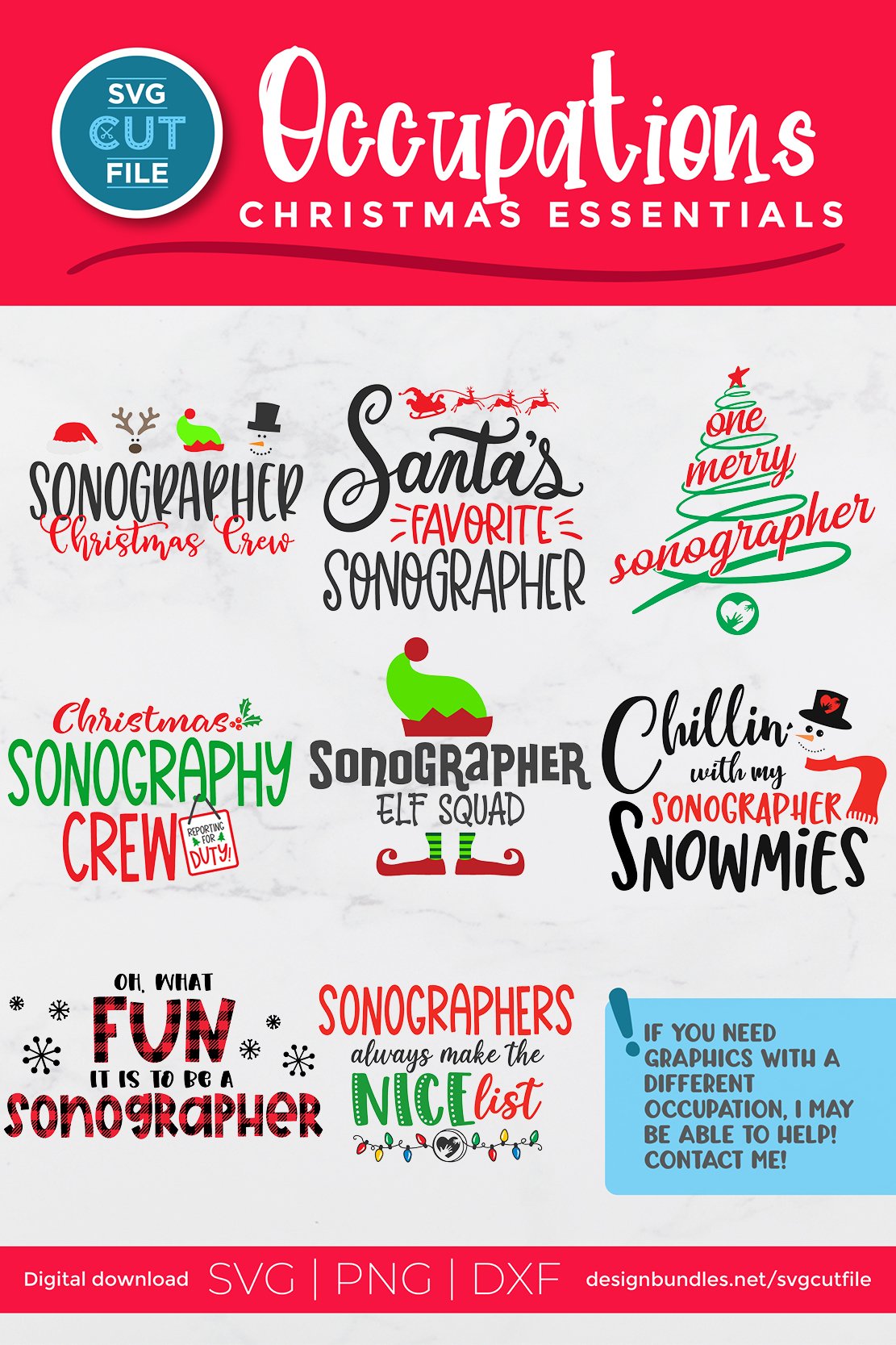 Christmas Sonographer svg bundle - a xmas sonography svg 2