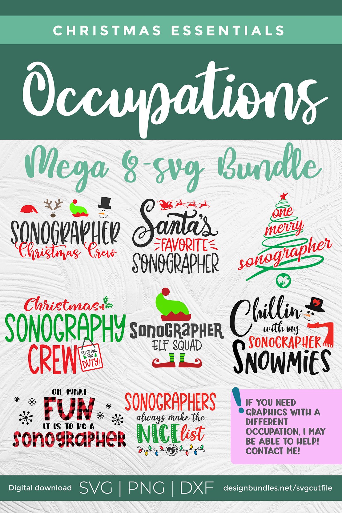 Christmas Sonographer svg bundle - a xmas sonography svg 3
