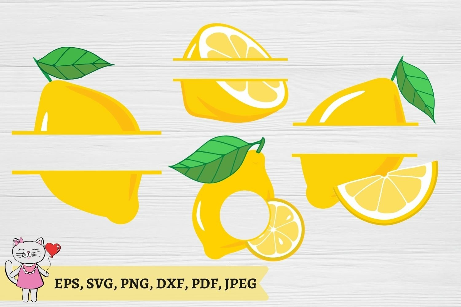Lemon Monogram SVG, lemon SVG, Monogram Frame 3
