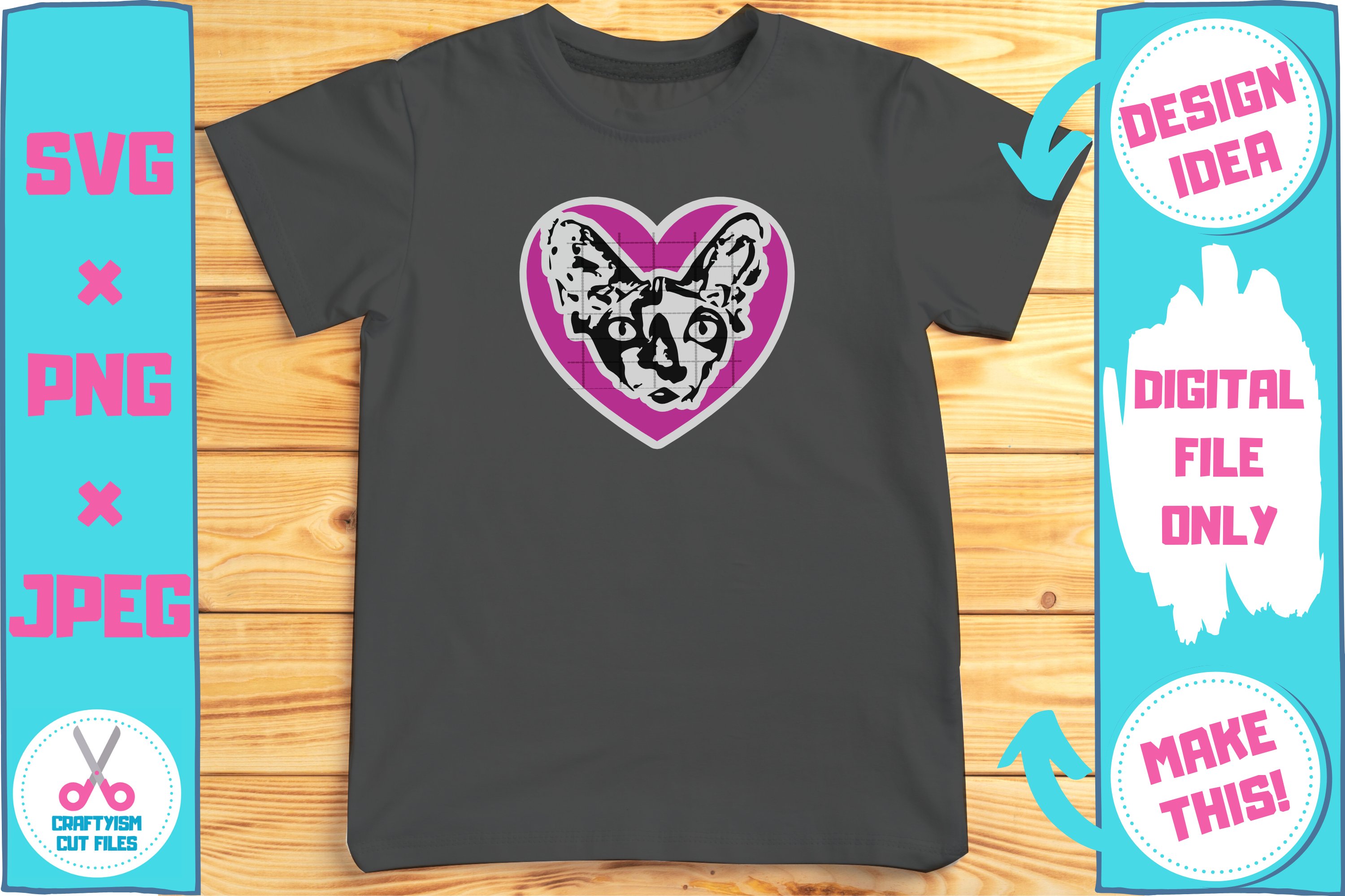 I Love Cats 7 Heart Portraits Clipart   SVG Cut File Bundle 3