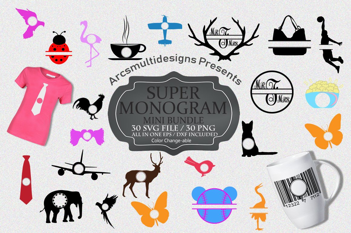 Monogram bundle svg vector / monogram frames svg vector / monogram silhouette / monogram / monogram frames silhouette clipart