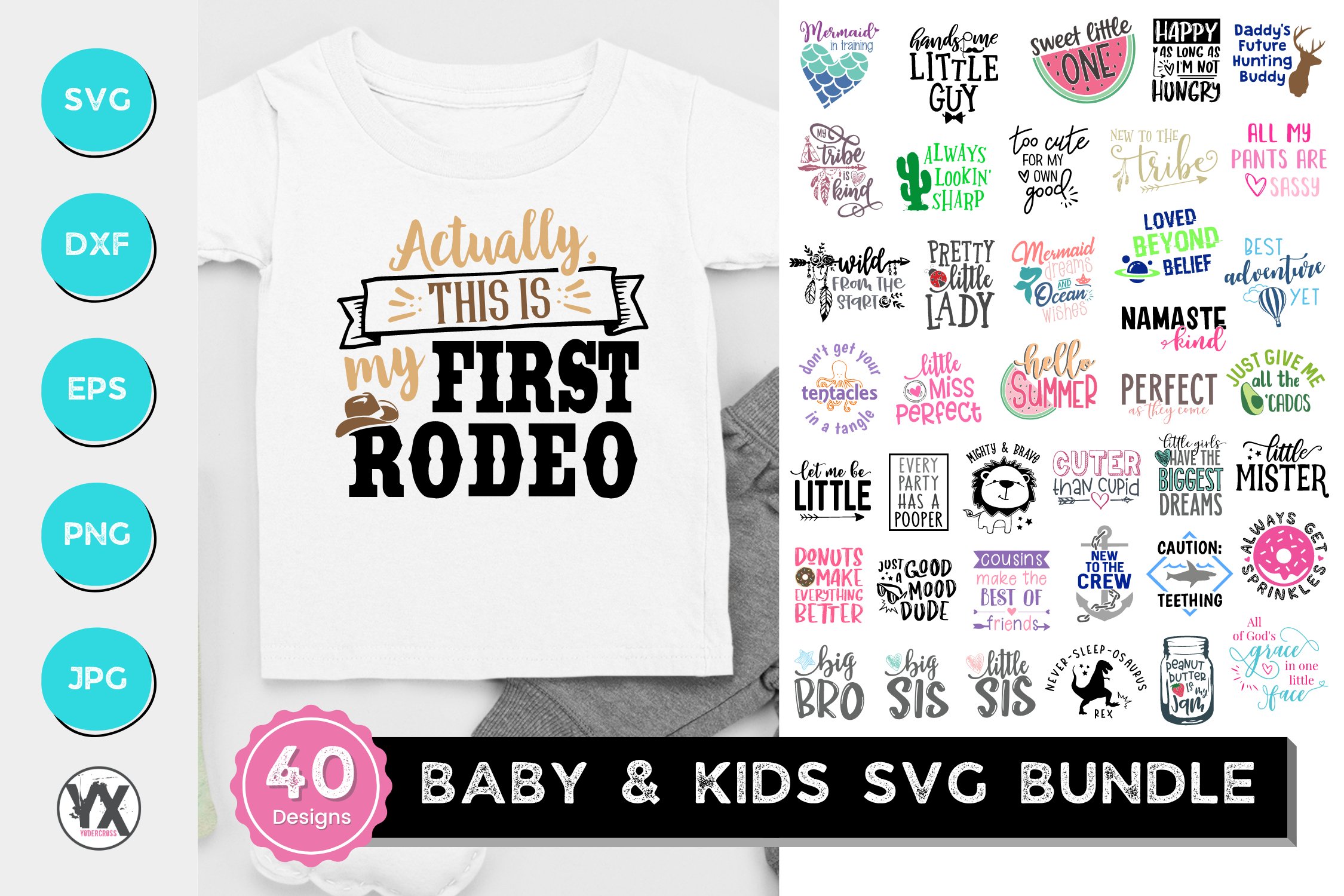 Misc. Kids Bundle - 40 Assorted SVG Designs