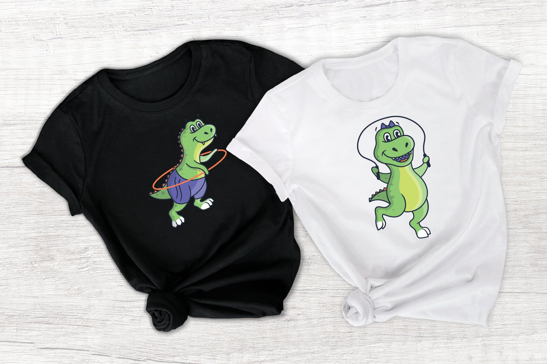 Dino clipart. Printable stickers. Sports bundle 2