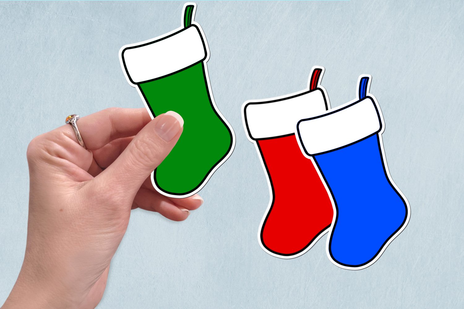Christmas Stickers, Print   Cut Christmas Stickers 2