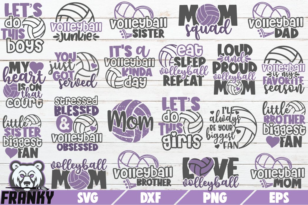 Volleyball SVG Bundle | 21 Designs | Printable cut files