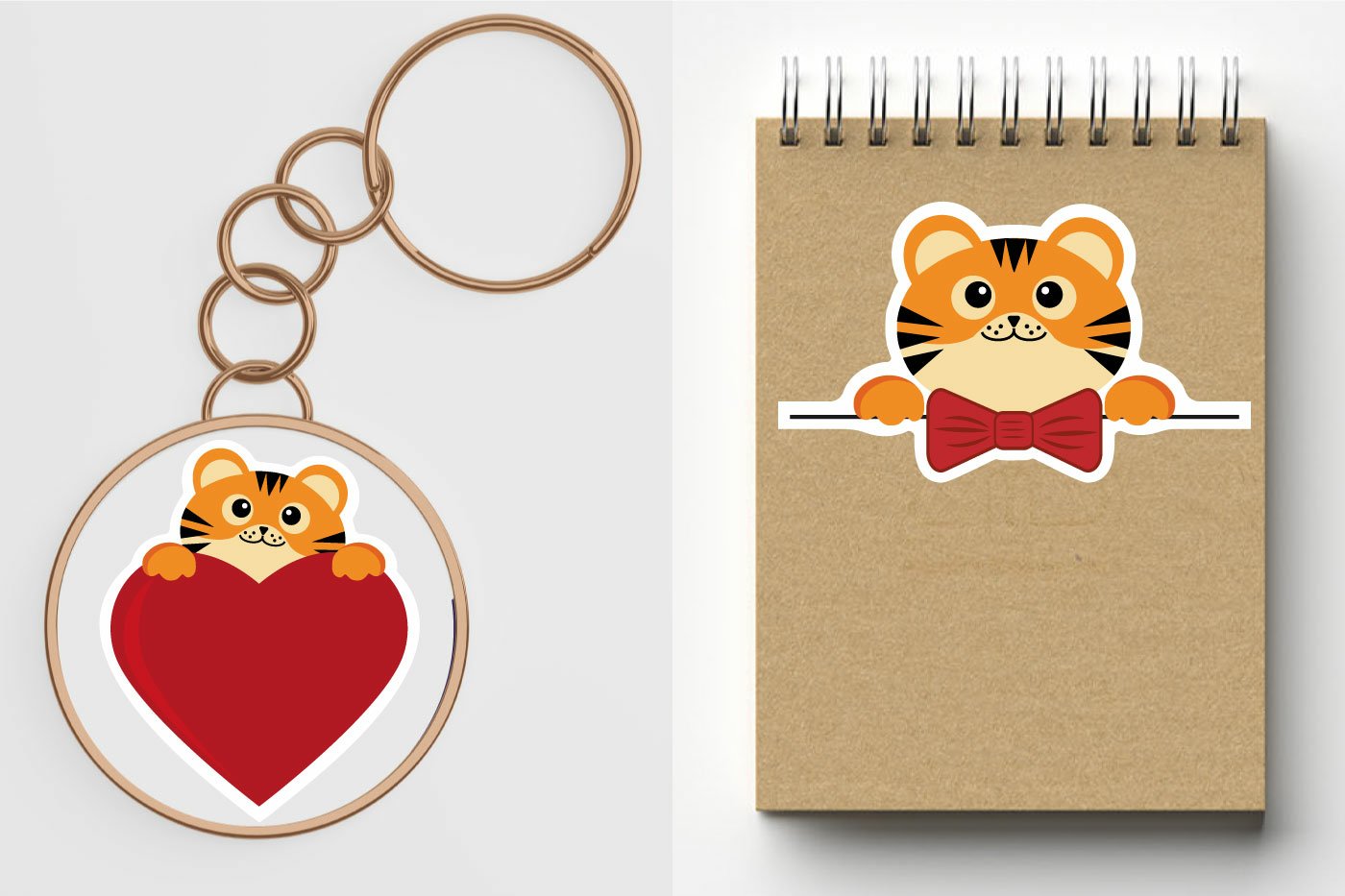 Cute tiger cubs characters, stickers 2