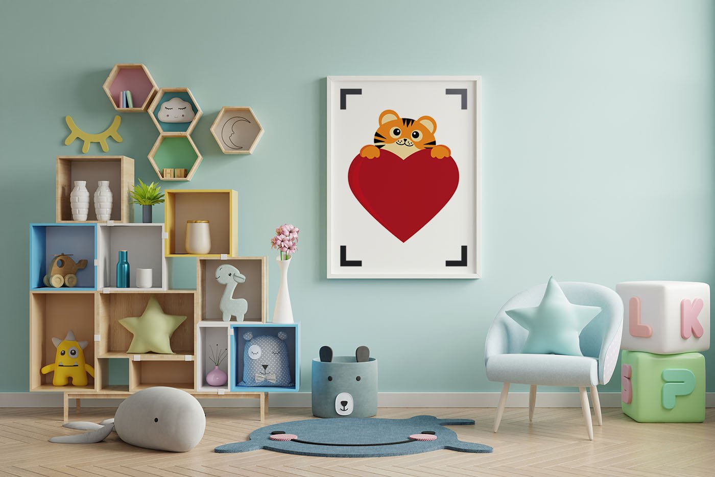 Cute tiger cubs characters, stickers 3