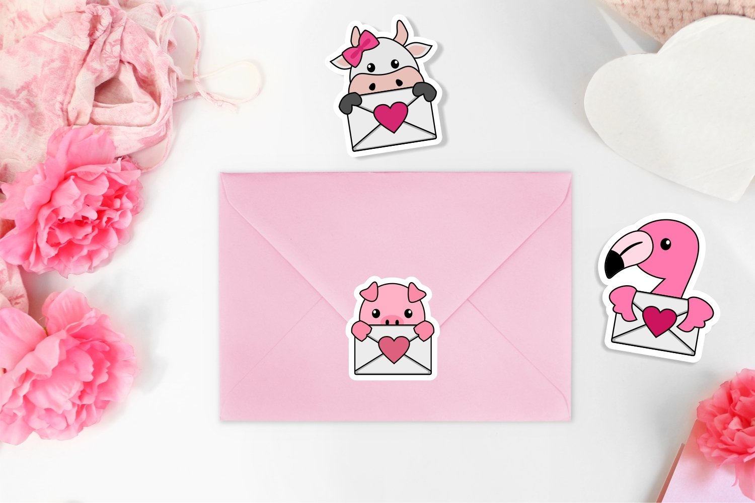 Cute Animal Mail sticker bundle - 12 Designs 3