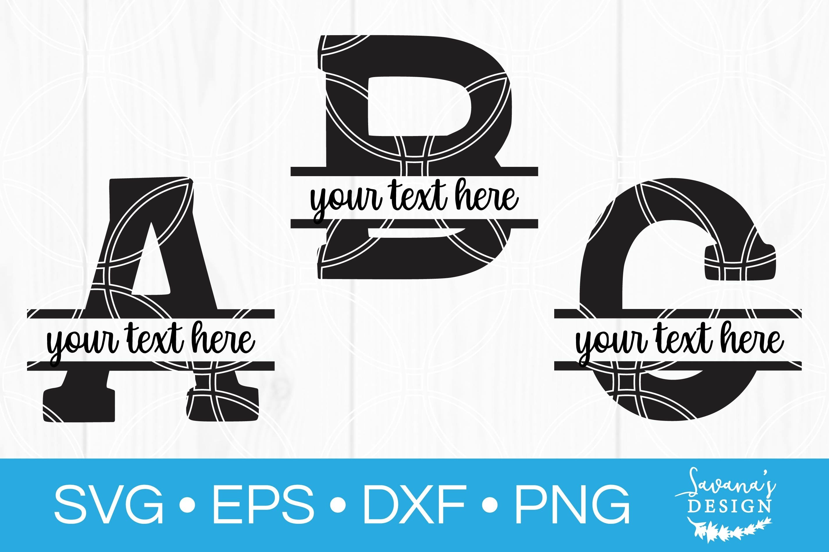Alphabet SVG Split Monogram Letter SVG Cut File Bundle DXF 3