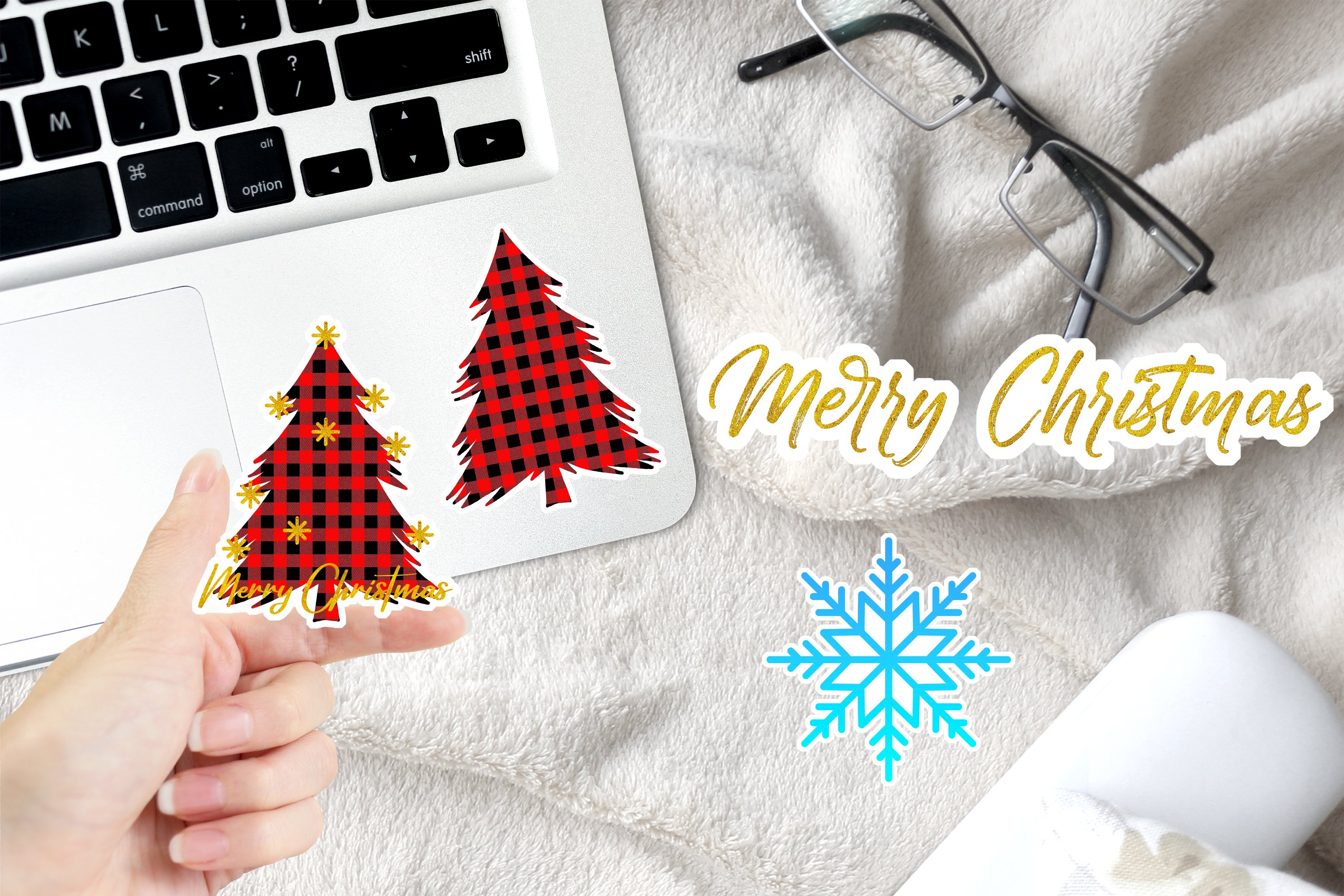 Christmas stickers printable bundle 2