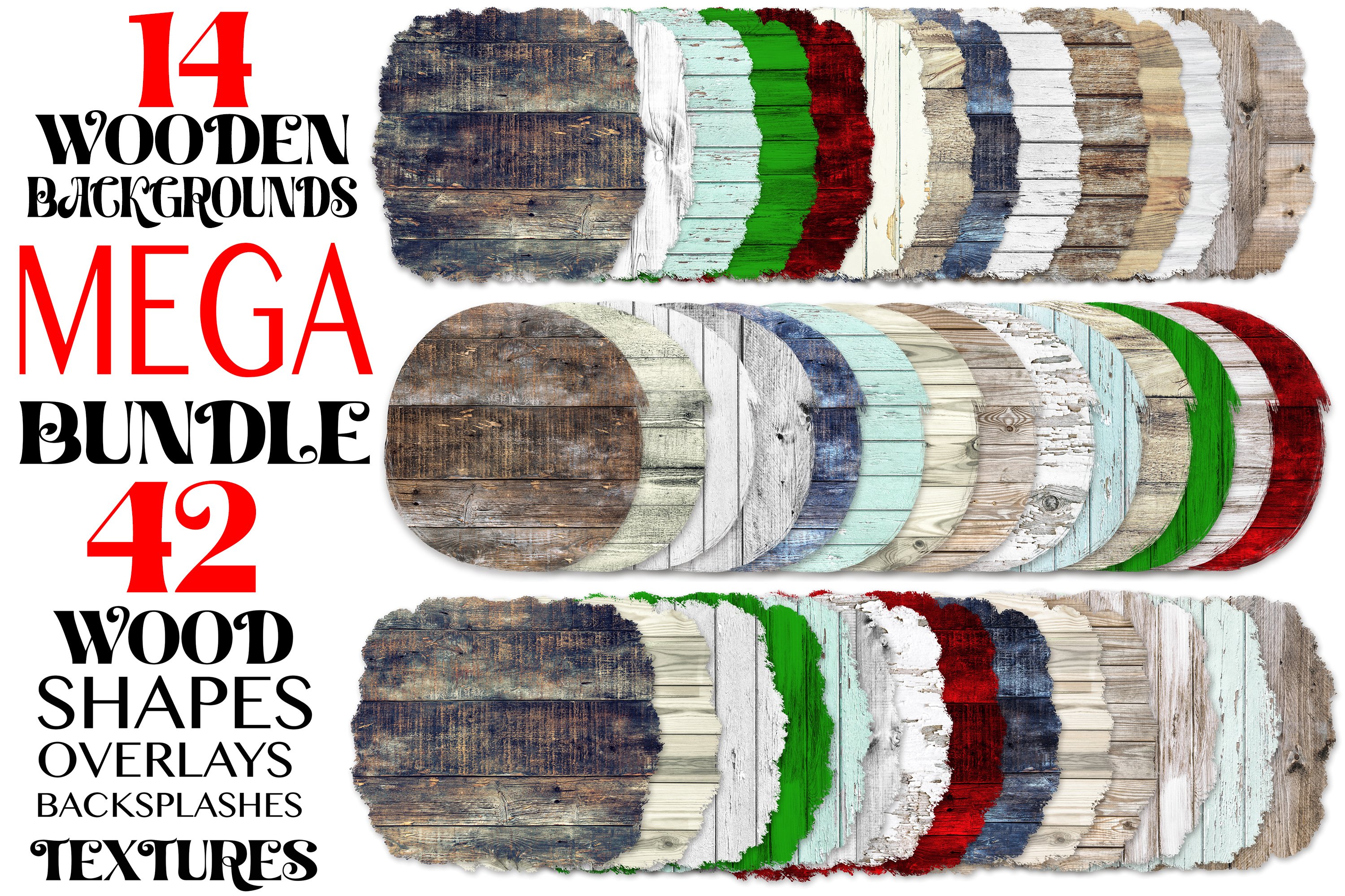 Wood textures farmhouse wooden background bundle
