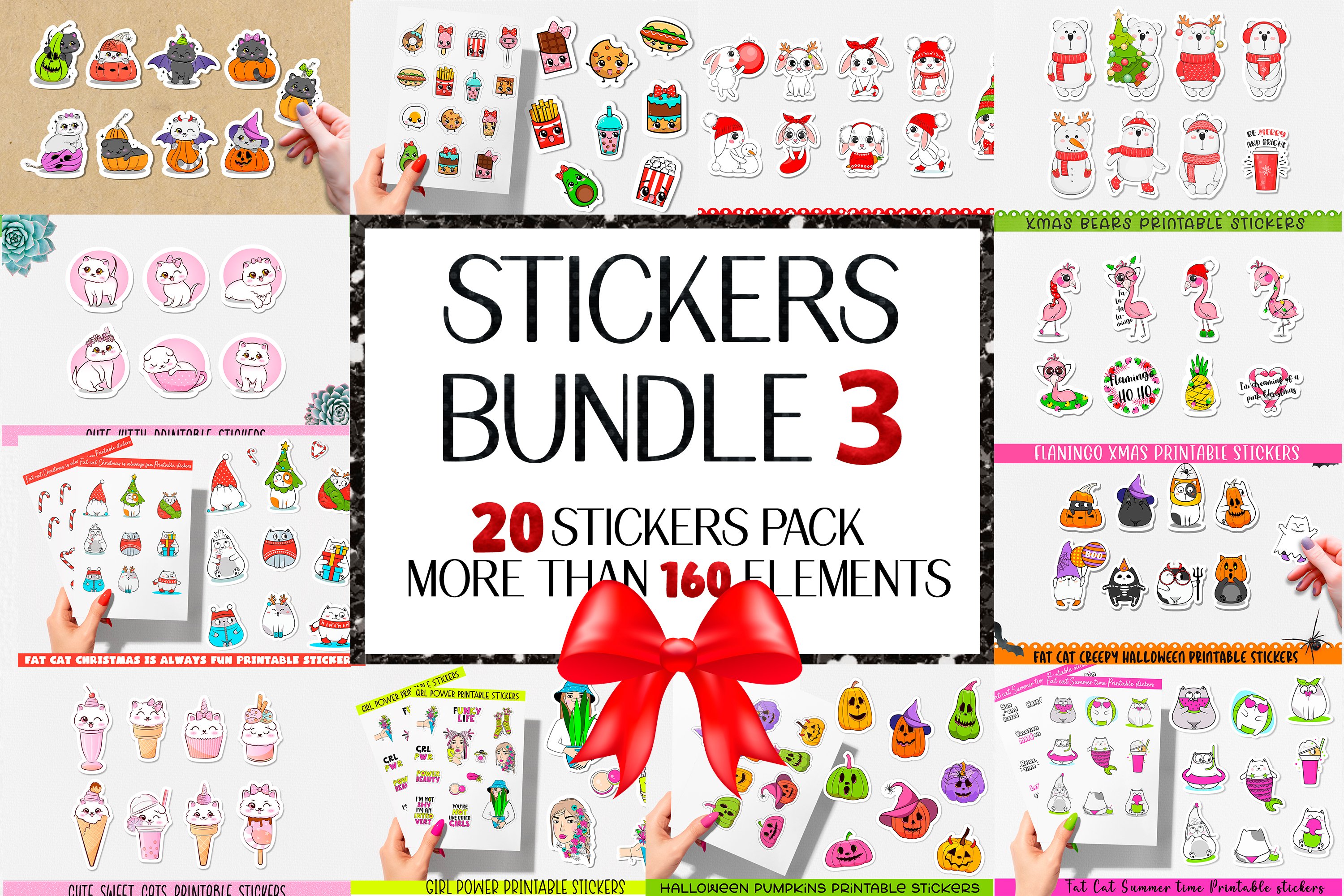 MEGA printable stickers bundle pack 3.
