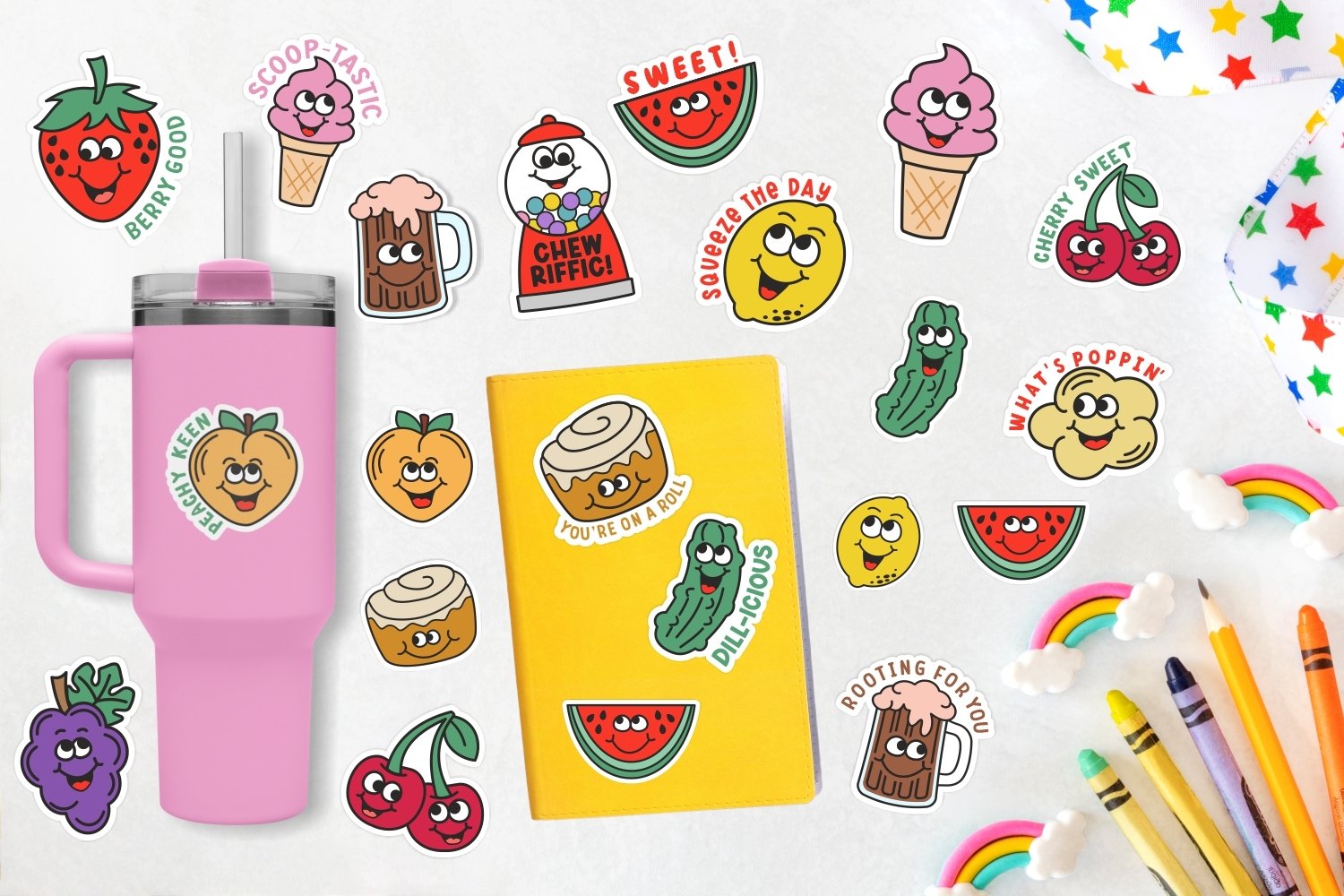 Retro Food and Drink Stickers | Reward PNG stickers 2