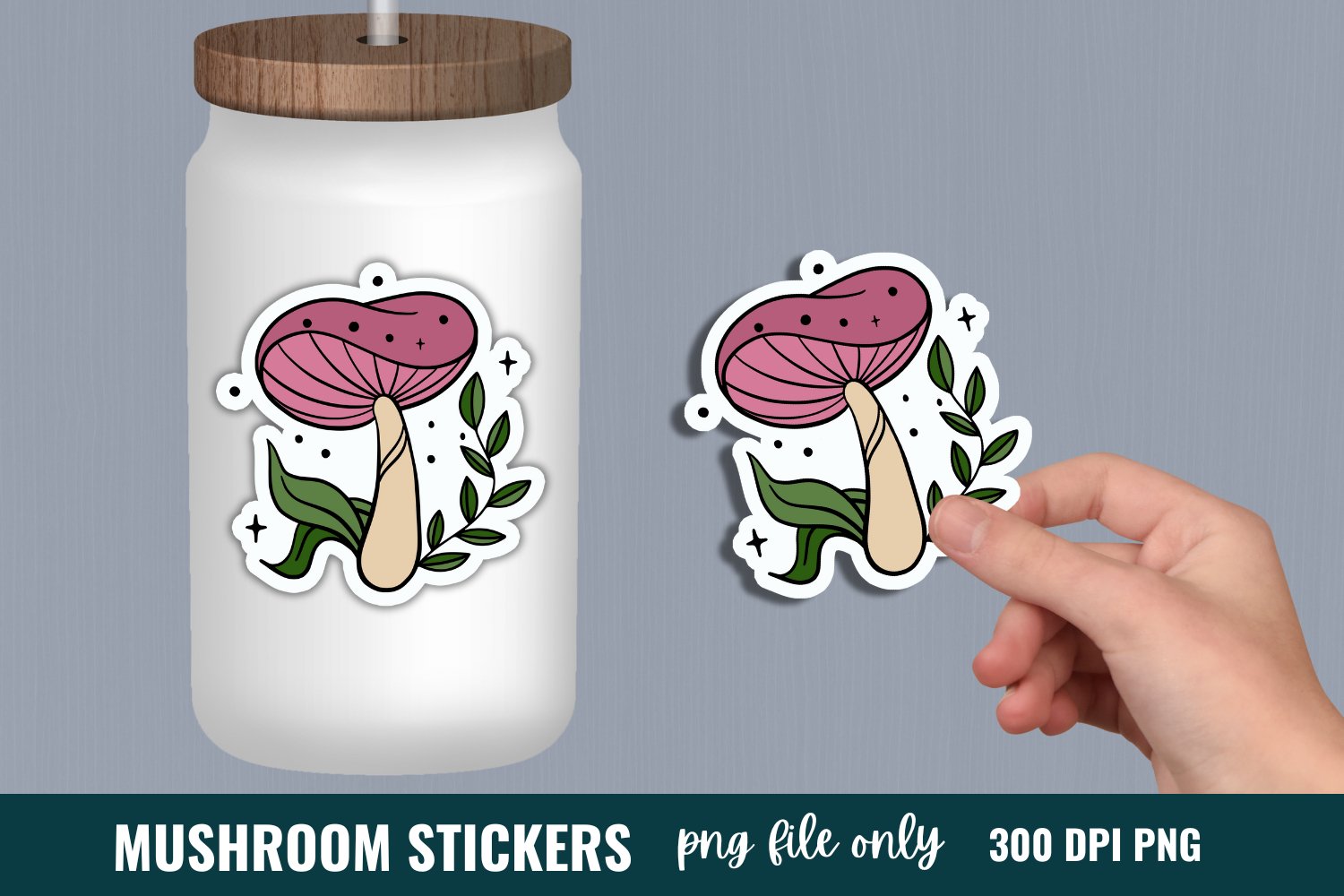 Mushroom Stickers Bundle, Mushroom Sticker bundle 2