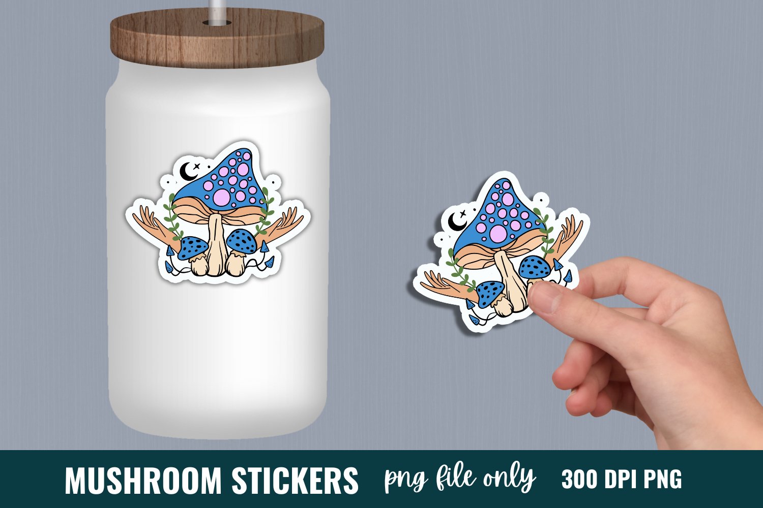 Mushroom Stickers Bundle, Mushroom Sticker bundle 3