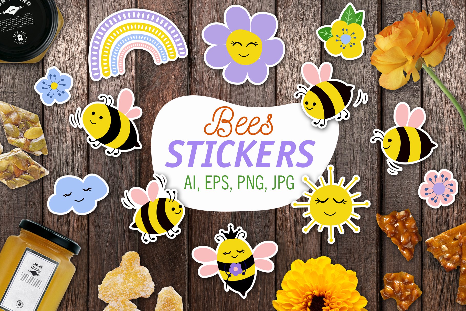 Bees - stickers