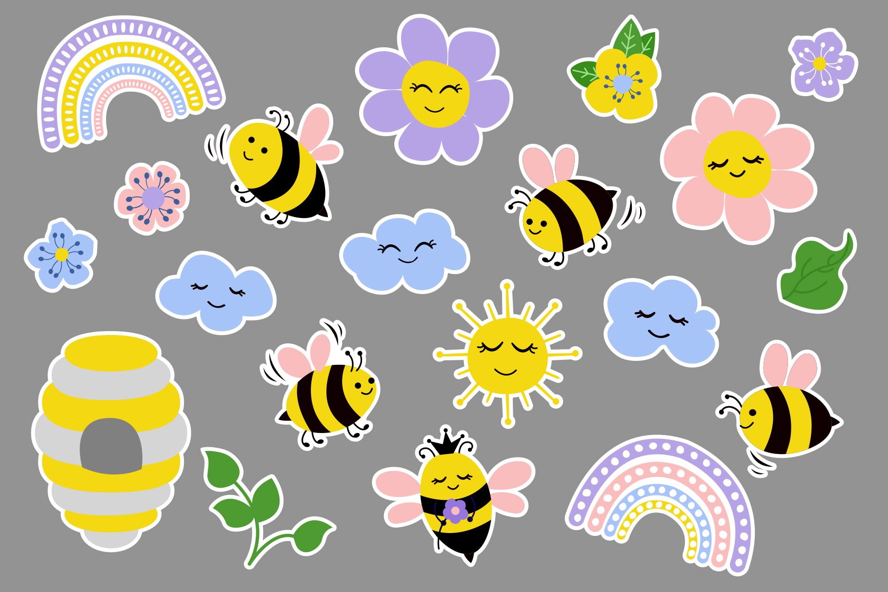 Bees - stickers 2