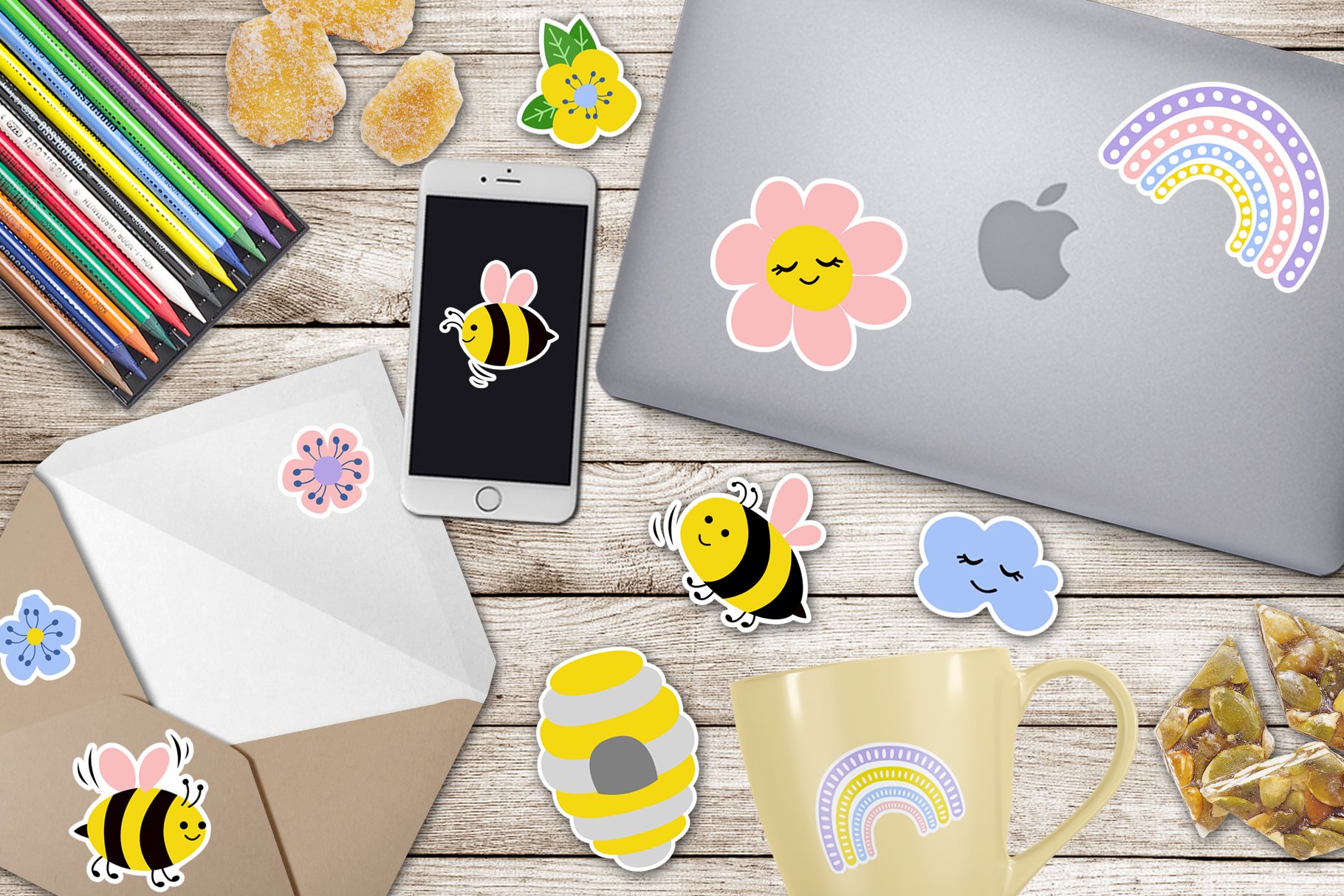 Bees - stickers 3
