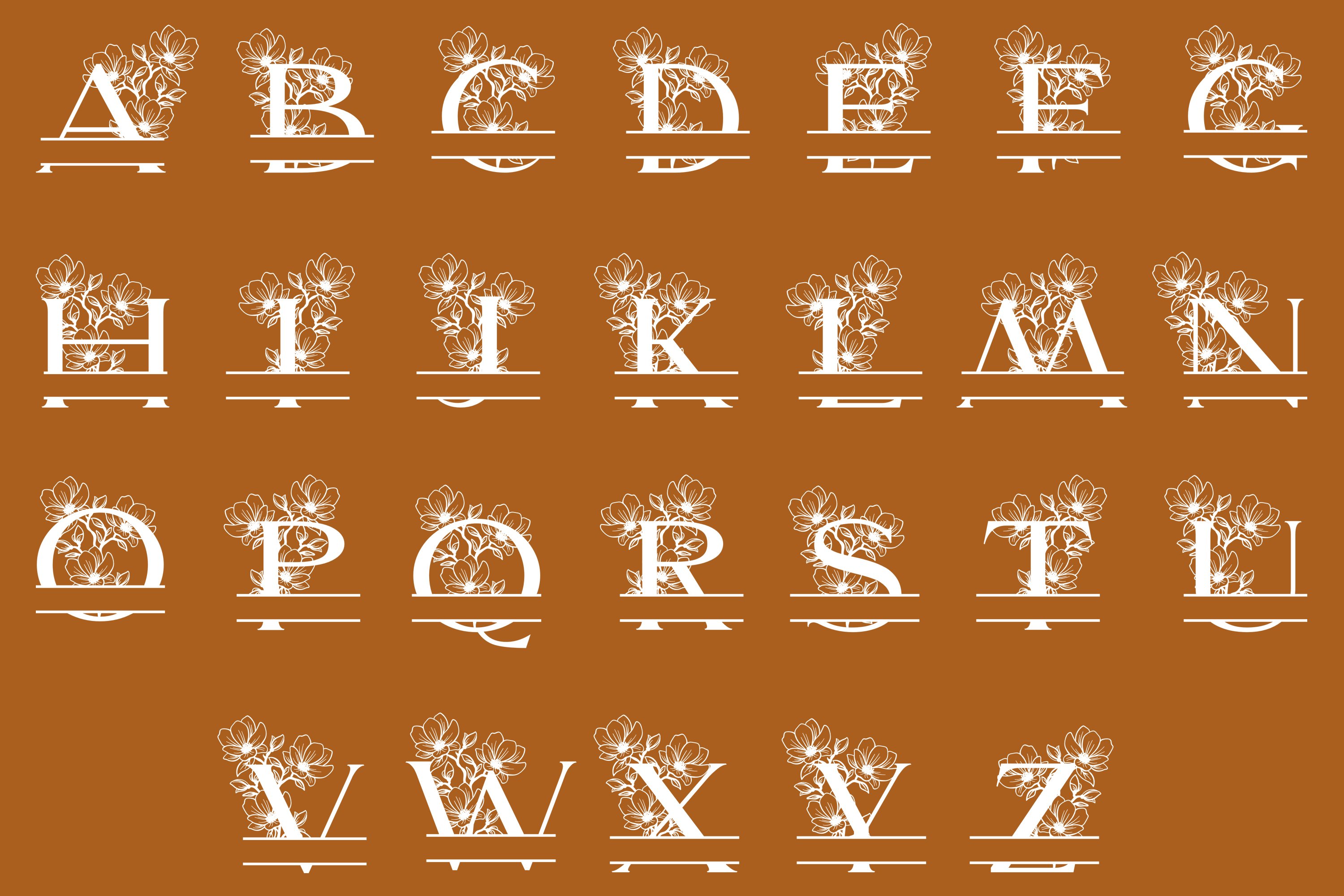 26 Split monogram SVG Engagement svg Wedding font 2