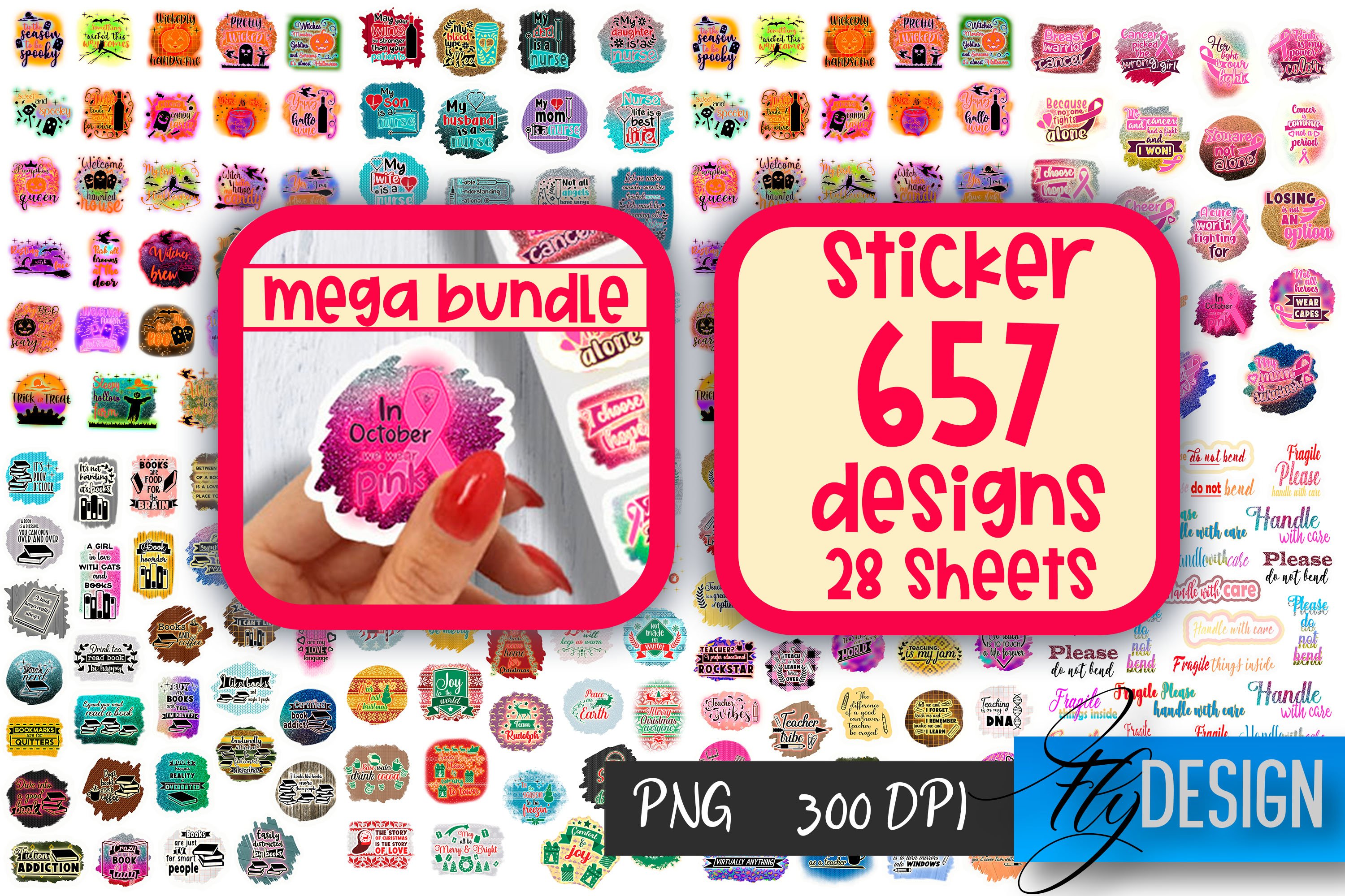 Sticker Bundle. Stickers Mega Bundle. Sticker Sheet Bundle