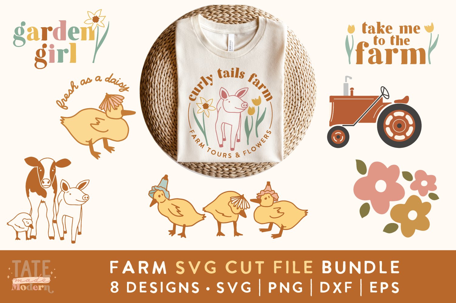 Farm animal SVG cut file BUNDLE - Spring PNG Designs