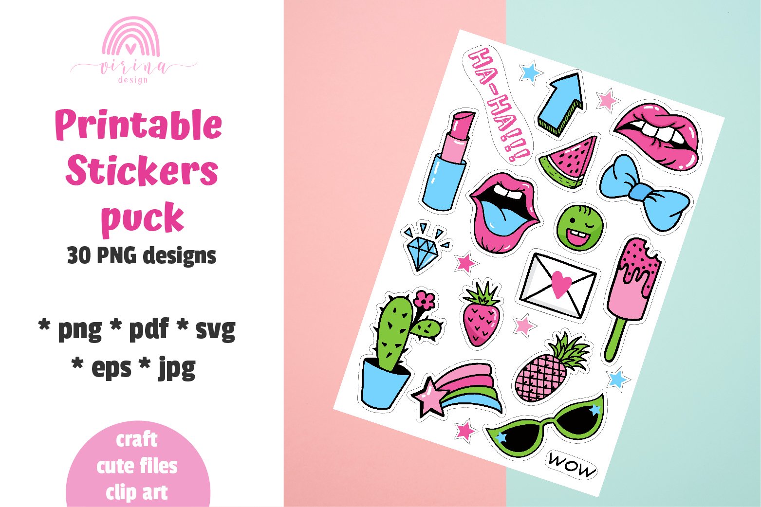 Sticker printable bundle png. Cricut Design Sticker Sheet