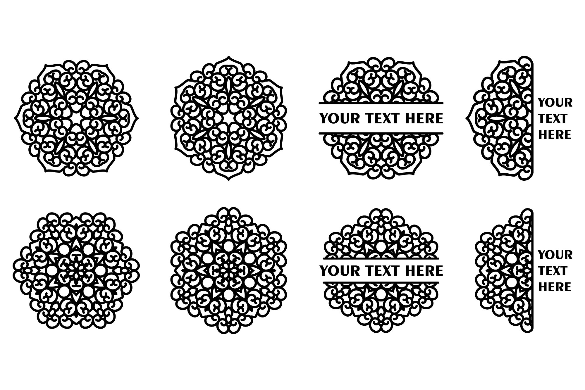 Mandala Monogram SVG, Mandala Monogram Bundle, Mandala SVG 3