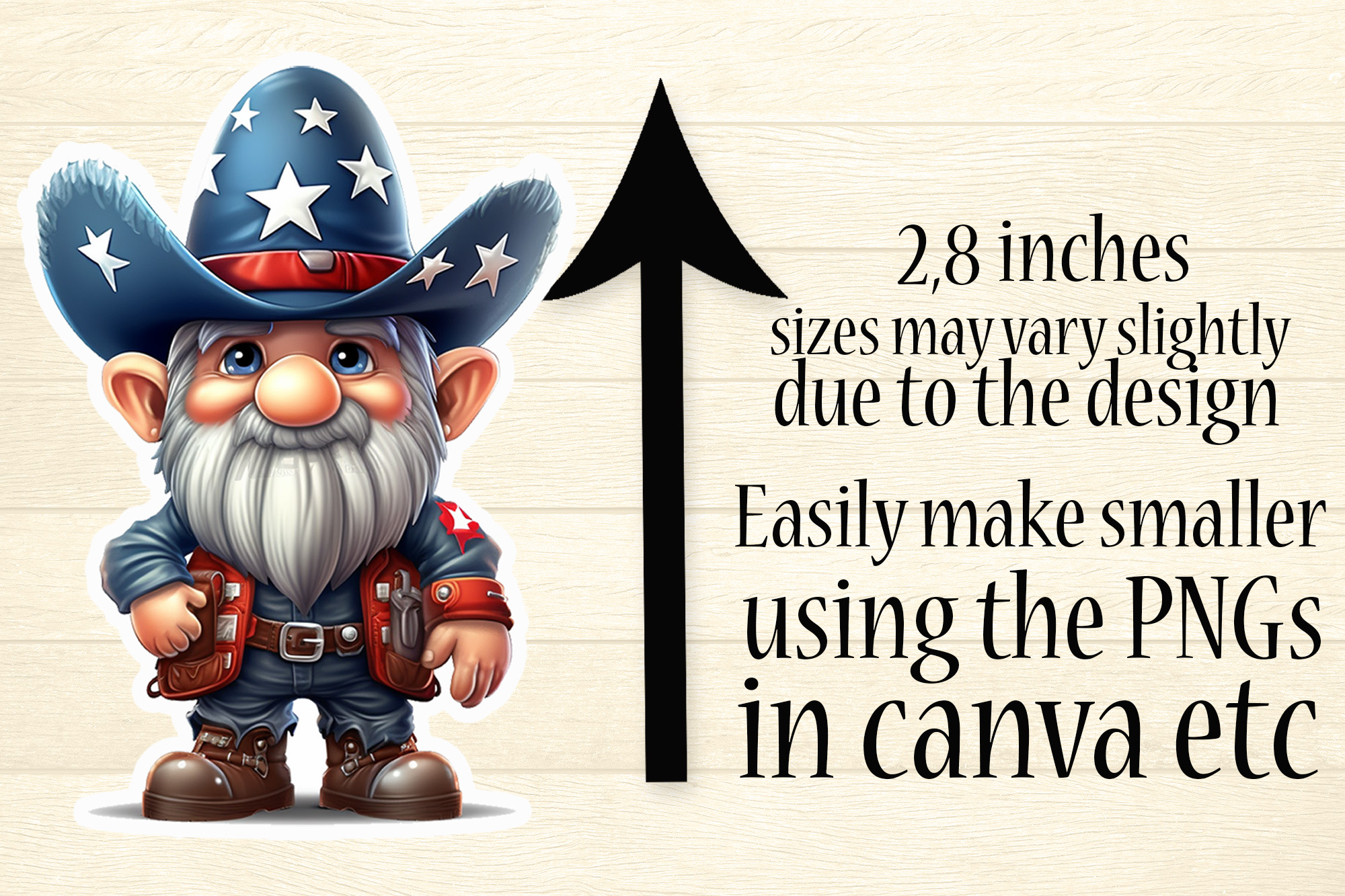 4th of July Cowboy Gnomes Sticker Bundle 3