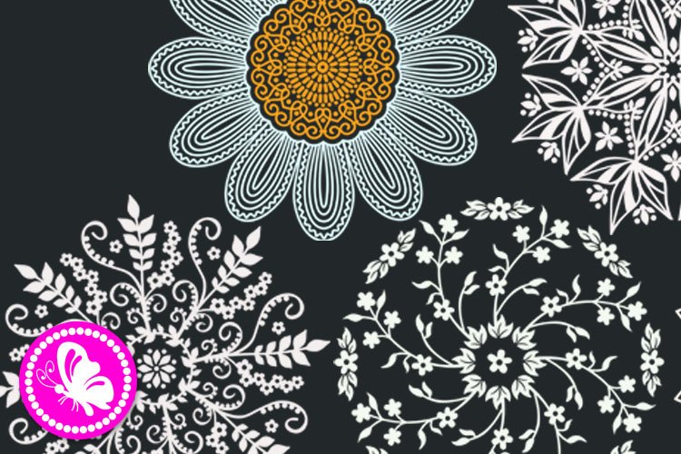 Bundle Flowers Mandalas svg Mandala Sunflower Chamomile Png 2