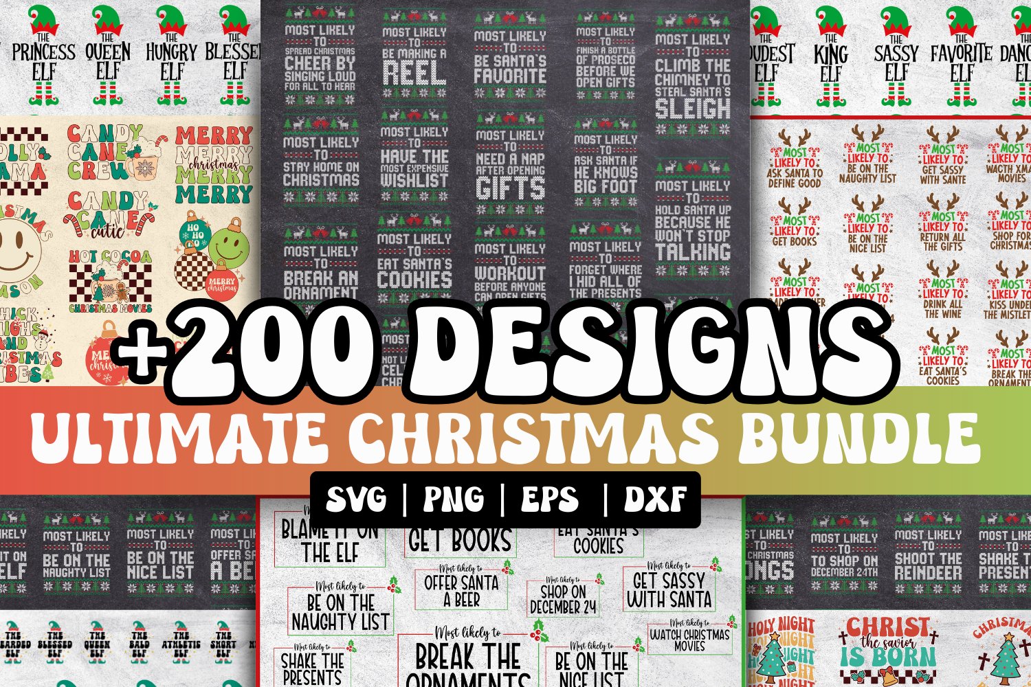 Ultimate Christmas Bundle, Most Likely To Xmas Svg