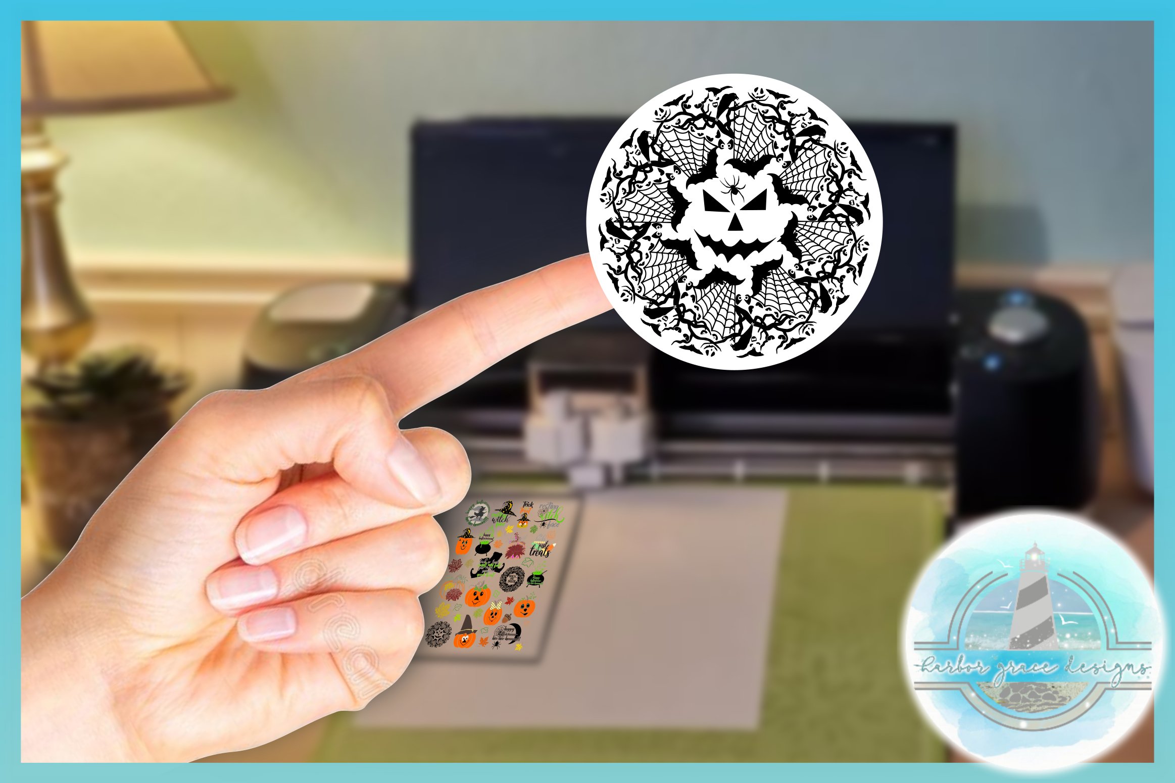 PNG Halloween Printable Sticker Set White Offset- 300dpi 2